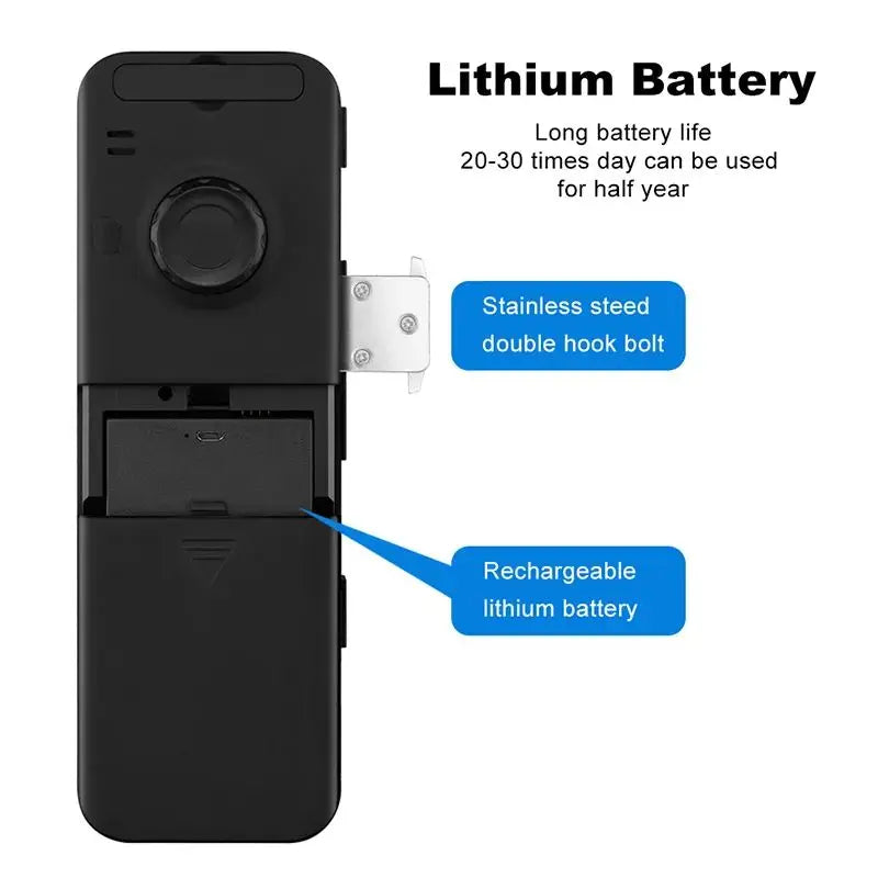 Fast Facial Recognition Smart Hotel Door Biometric Lock Fingerprint Multiple Unlocking with Home Wifi for Glass Door