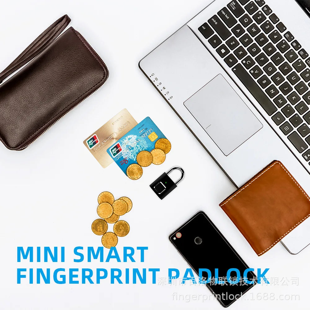 Small Fingerprint Luggage Smart Lock for Travel With Fingerprint Unlock Easy to Operate.
