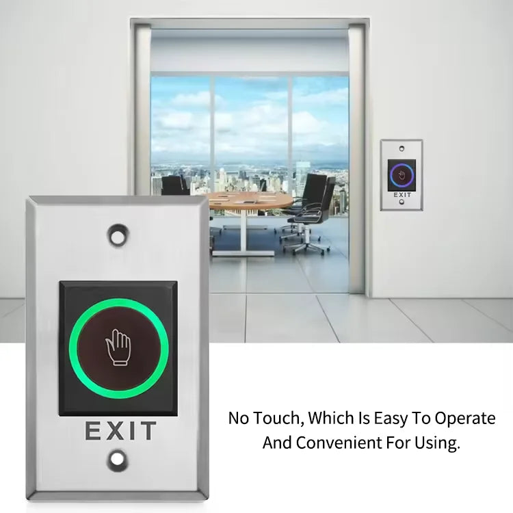 12V 24V Touchless Access Control Switch Exit Button 433MHz Remote Control No Touch Switch for Electronic Lock