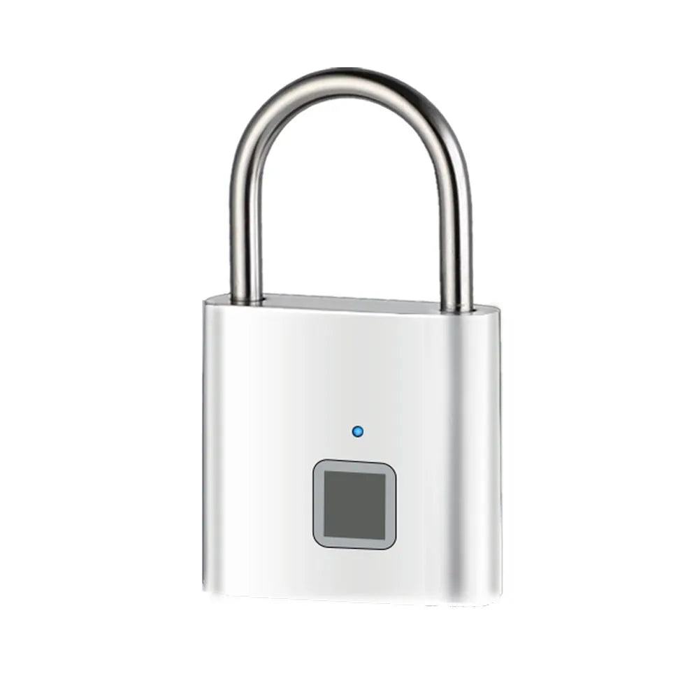 Keyless Fingerprint Pad Lock IP54 Waterproof Smart Fingerprint Cabinet Lock Electronic Biometric FingerPrint Padlock for Luggage