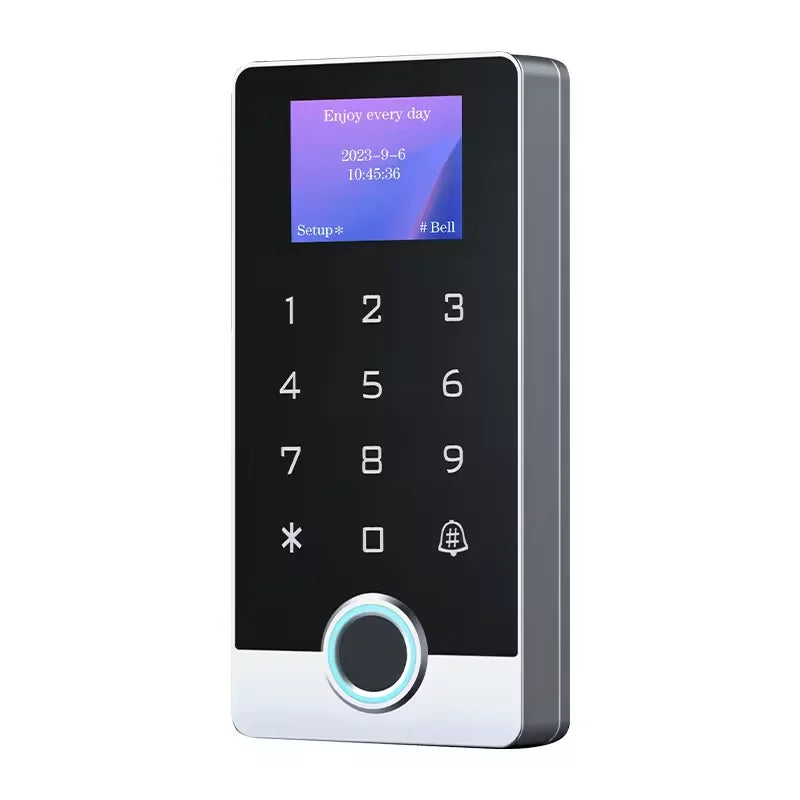 Waterproof IP 68 Metal Screen Touch Fingerprint Access Control Wifi Tuya APP Password Fingerprint RFID Card Access Control