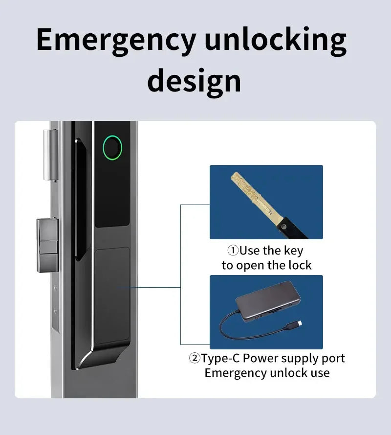 Face ID Fully Automatic Waterproof Outdoor Tuya Wifi Lock Aluminum Smart Sliding Door Lock Slim Fingerprint Electronic Lock