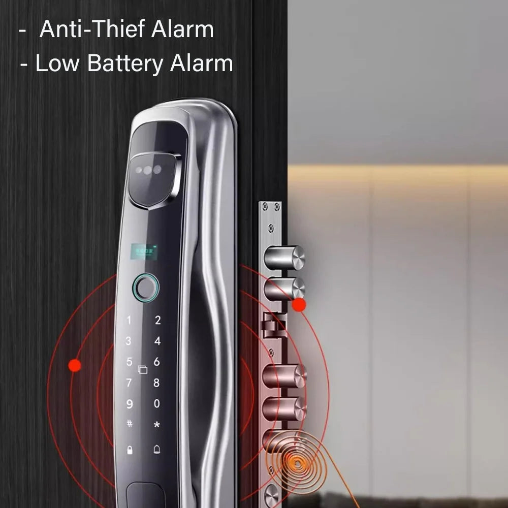 Face ID Recgnition Smart Door Lock with Fingerprint Password IC Card Tuya Wifi Unock Way Apartment Home Intelligent Smart Lock