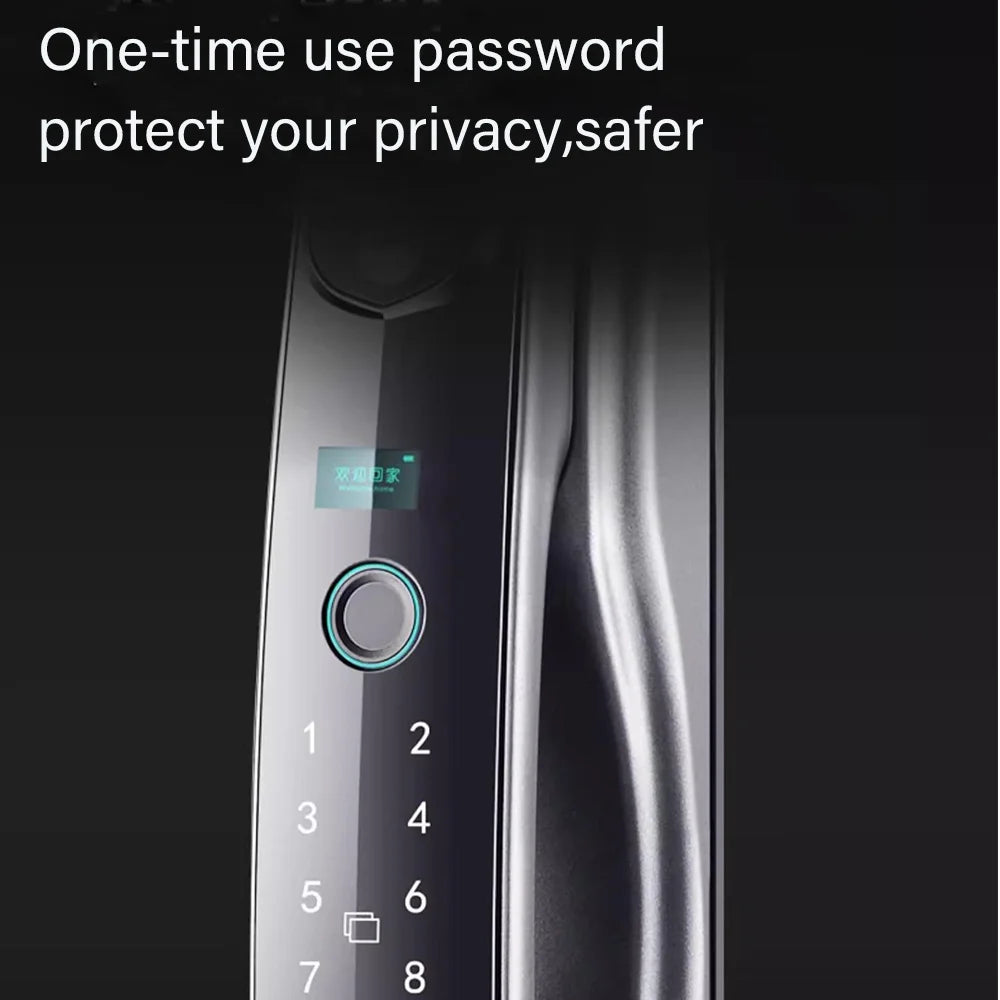 Facial Recognition Smart Door Lock Unlock Fingerprint Digital Password Tuya Wifi Key for Main Door From TDM Manufacturer