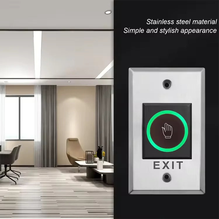 12V 24V Touchless Access Control Switch Exit Button 433MHz Remote Control No Touch Switch for Electronic Lock