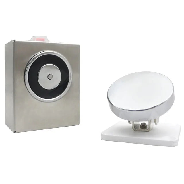 White Electromagnetic Door Holder/Stop Stainless Steel Material 60kg /120bs Holding Force for Emergency Exit Floor Fire Door