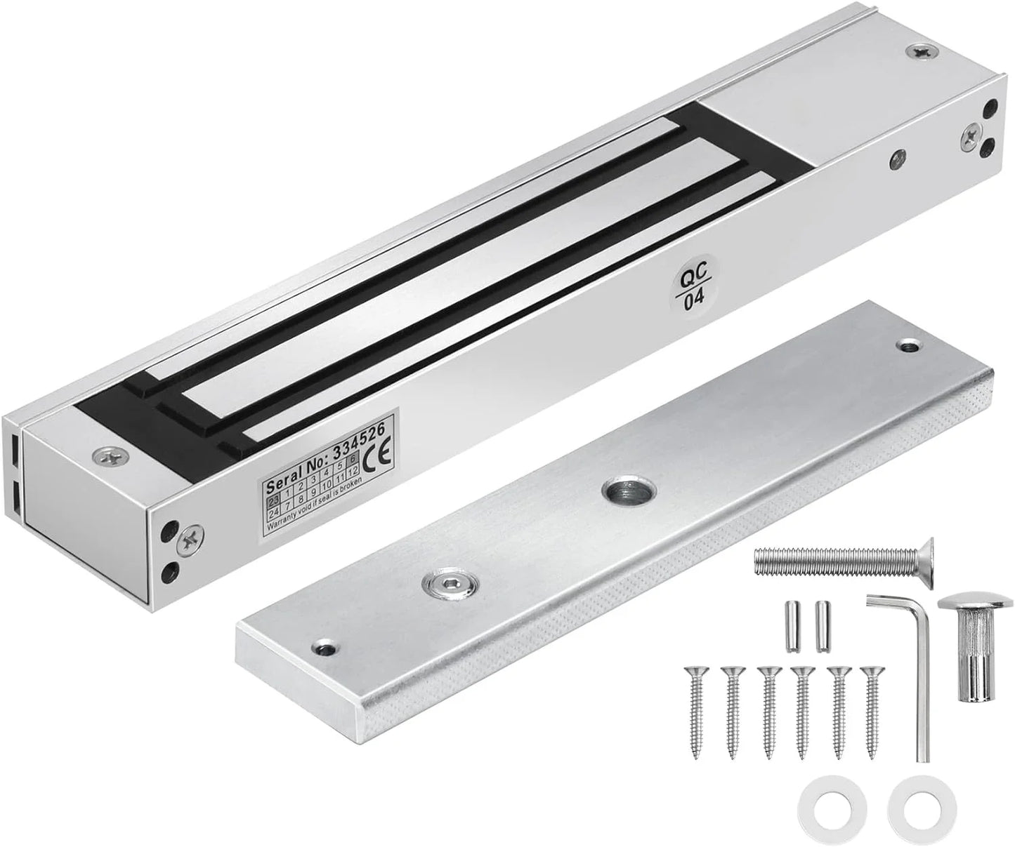 Electromagnetic Lock,600LBs /280KG Electric Magnetic Door Lock EM Lock Holding Force for Door Access Control System,12V