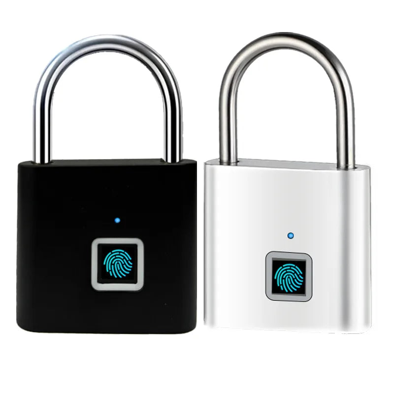 Keyless Fingerprint Pad Lock IP54 Waterproof Smart Fingerprint Cabinet Lock Electronic Biometric FingerPrint Padlock for Luggage