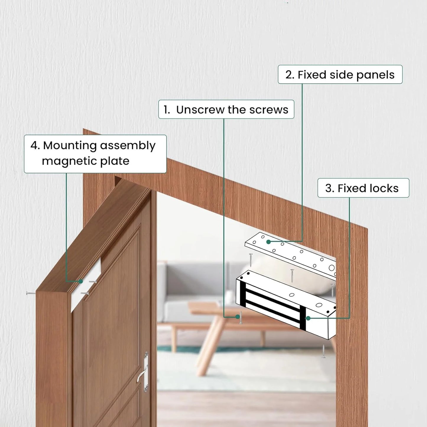 600LBs/280KG Holding Force Electromagnetic Lock for Door Access Control System,Electric Lock for Gate Single Door 12V