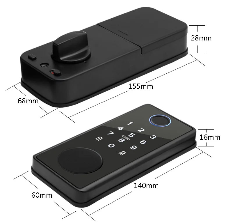 Smart Lock Office Door Biometric Fingerprint Unlocking With Tuya Wifi for Inner Door and Wooden Door