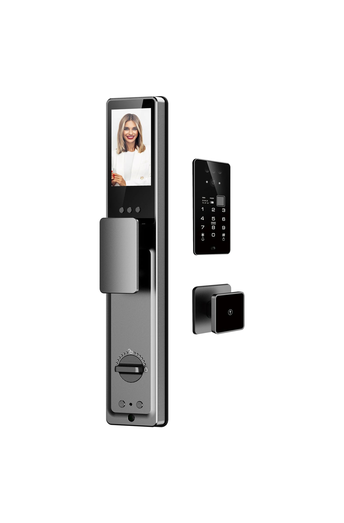 Luxury Door Smart Lock Fingerprint Combination Lock Face Unlock Features Stainless Steel from China Factory