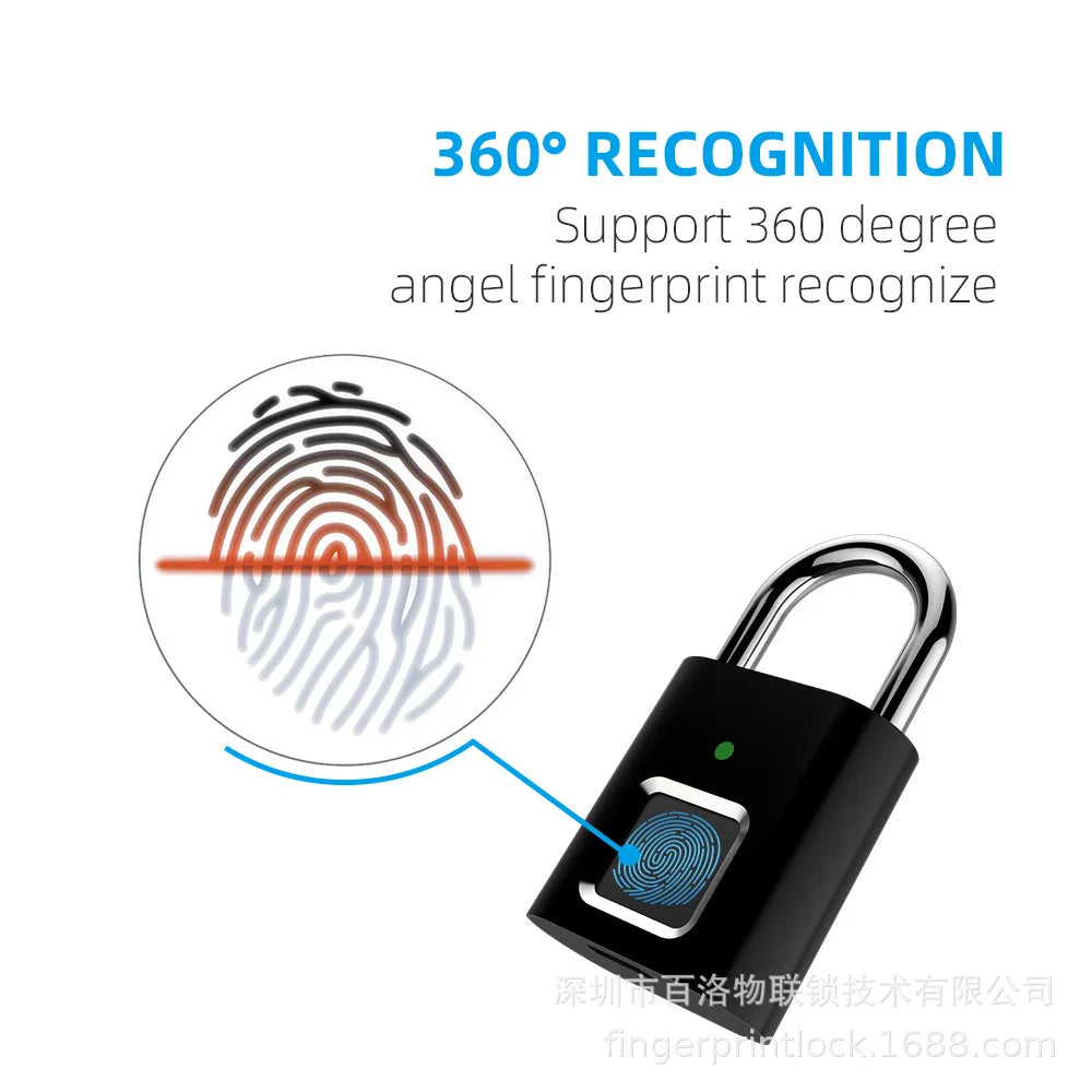 Small Fingerprint Luggage Smart Lock for Travel With Fingerprint Unlock Easy to Operate.