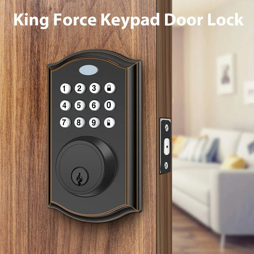 Automatic Fingerprint Smart Door Lock with Keypad Smart Deadbolt Lock for Hotel Home Apartment and Home Door