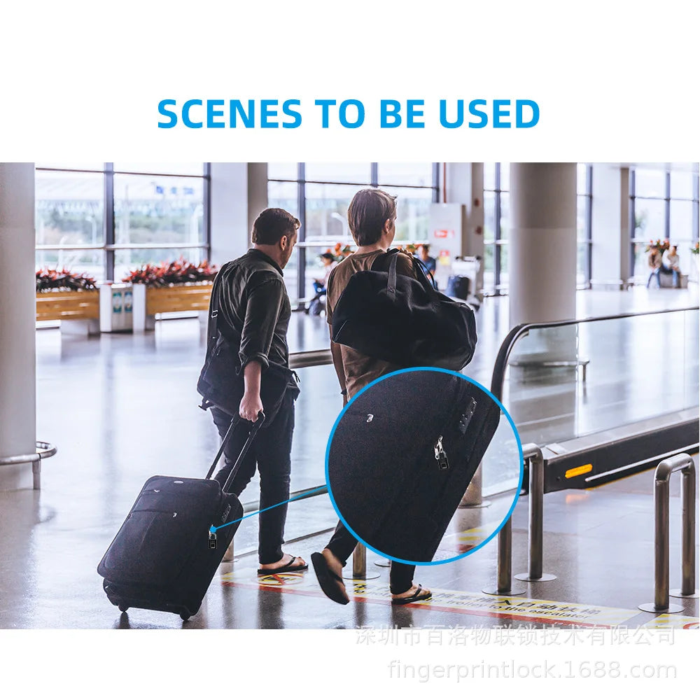 Small Fingerprint Luggage Smart Lock for Travel With Fingerprint Unlock Easy to Operate.