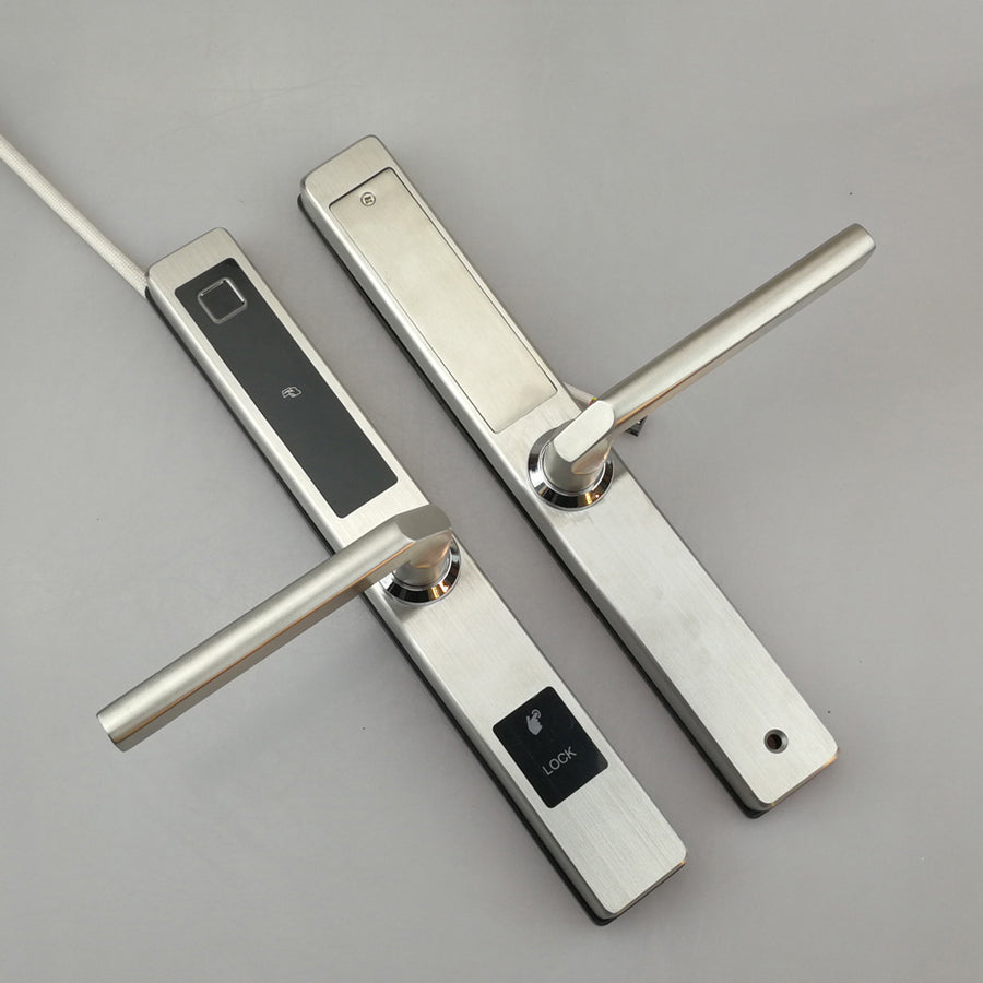Waterproof Narrow Style Smart Door Lock Fingerprint Digital Glass Door Handle Lock for Aluminum Frame Door TDM-CN330