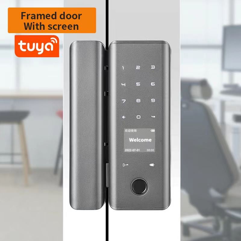 Digital Sliding Smart Glass Door Lock TUYA WiFi APP Control for Office Apartment Resident House TDM-G20