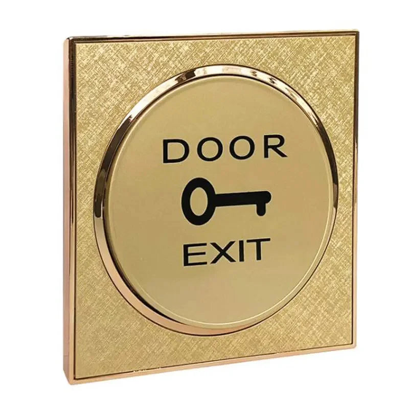 12V 24V  Golden Color Access Control Switch Exit Button Touch Switch for Electronic Lock