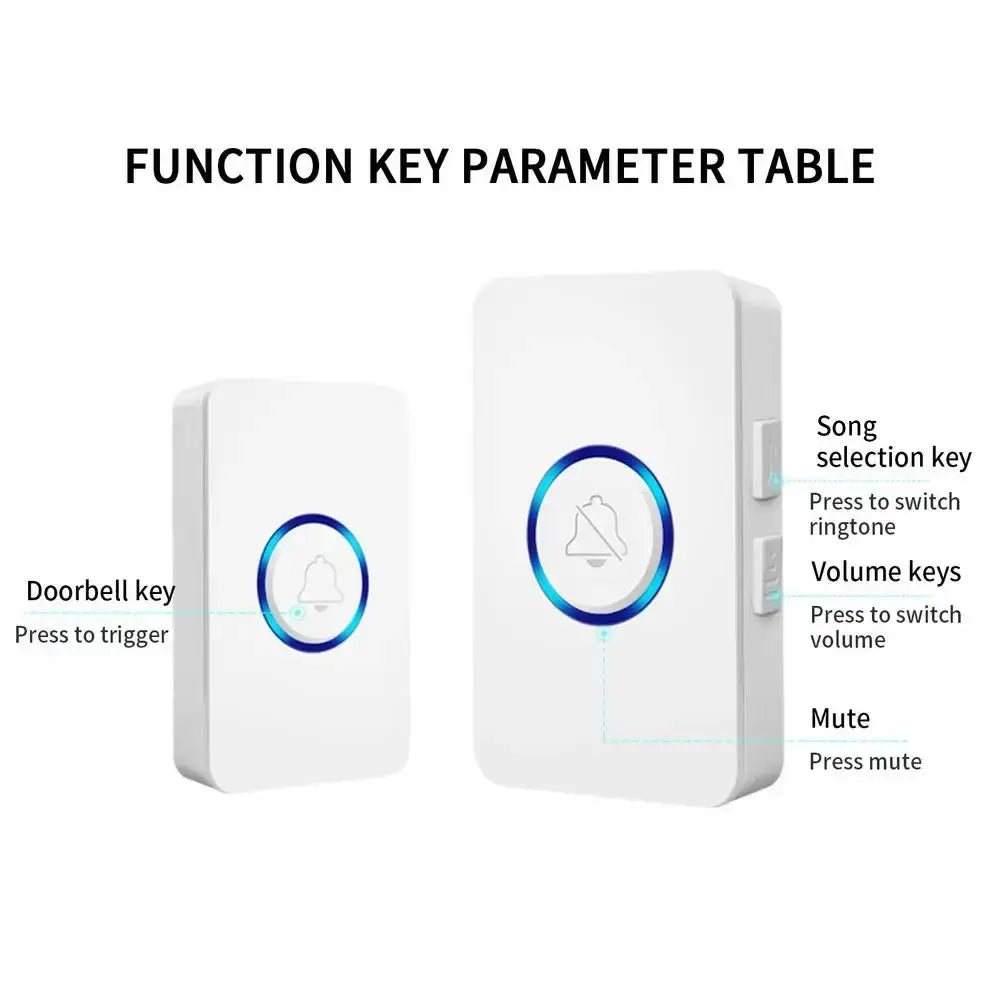 Simple Smart Door Bells Easy Installation  Wireless Connection Energy Saving Battery Operated  Multi-functional Door Bell