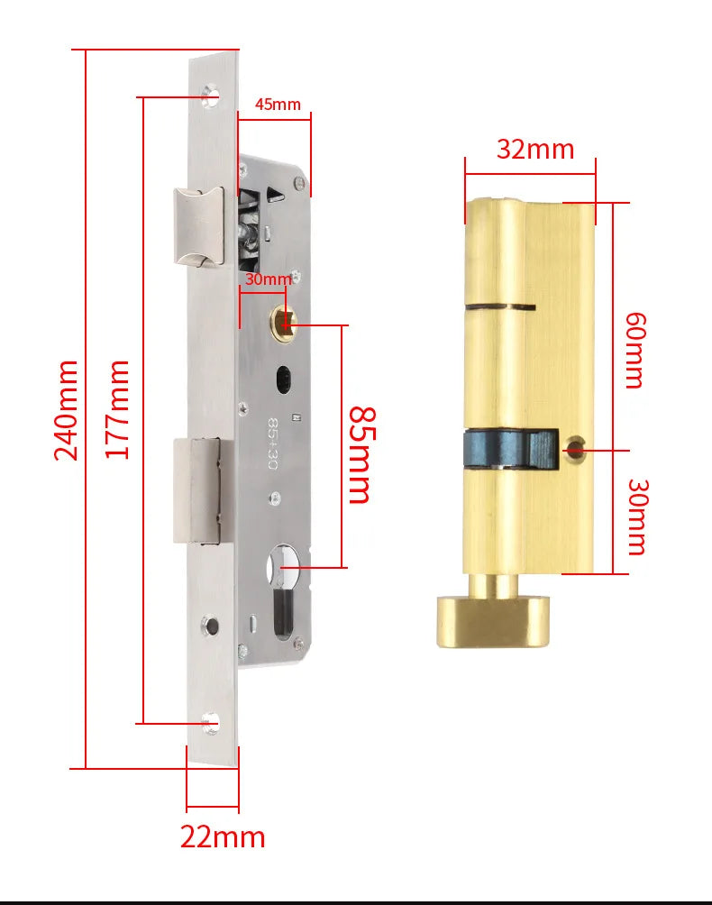 Quality Aluminium Alloy Internal Black Gold Main Door Entrance Handles Locks Hardware Accessories Home Glass Door Handle
