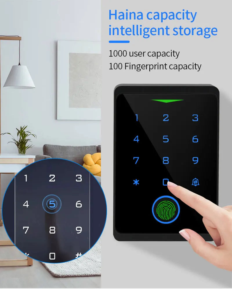 2.4G WIFI Tuya Fingerprint Passcode IC Card Keypad Access Control From China TDM Factory Manufacturer