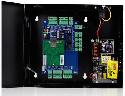 4 Doors Access Control System Core Control Components with 110V-240V Power Supply Box and TCP/IP Network Access Control Panel
