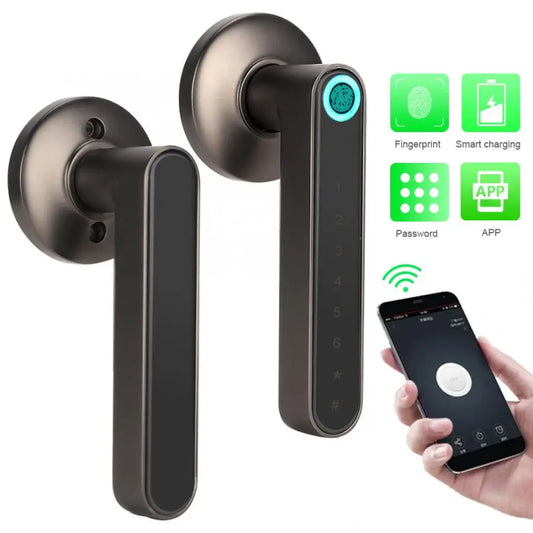 Tuya Smart Biometric Fingerprint Door Lock Wireless Digital Key Type App Control for Hotel and Airbnb Front Doors
