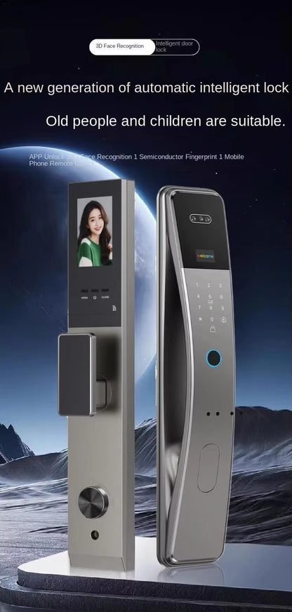 Facial Recognition Smart Lock Tuya Wifi App Combination Home Security Full Automatic Biometric Fingerprint Lock TDM-C26