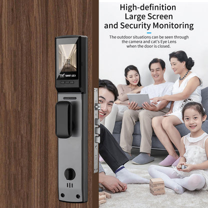 Automatic Security Electronic Smart Locks with Camera Wifi Tuya Face Recognition Lock TDM-C91