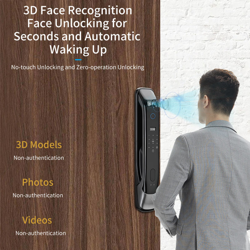 Automatic Security Electronic Smart Locks with Camera Wifi Tuya Face Recognition Lock TDM-C91