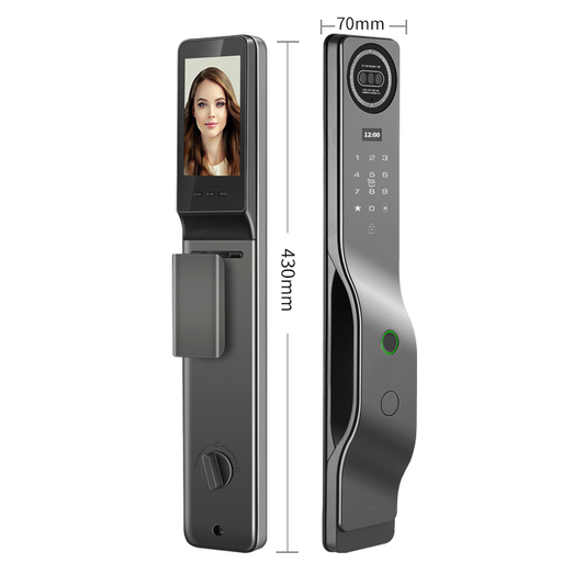 Palm and Facial Recognition Smart Lock Tuya Wifi App Combination Home Security Full Automatic Biometric Fingerprint Lock TDM-C27